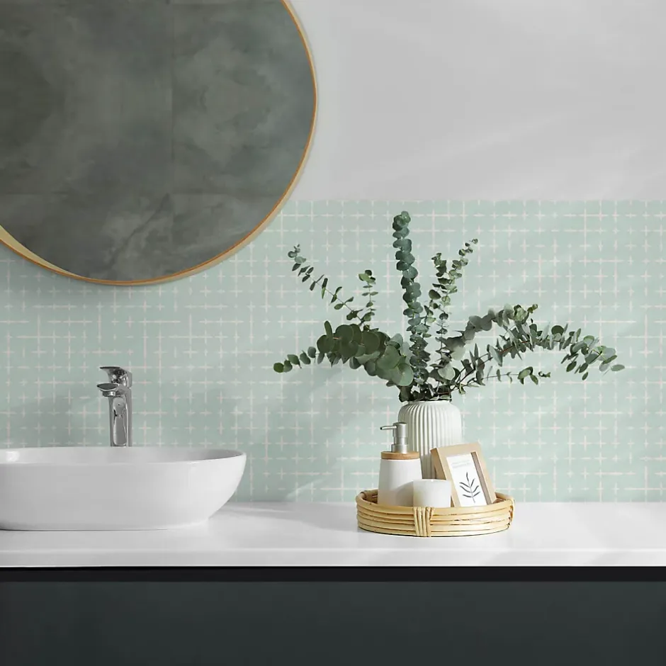 Panneau Mural 100x50 cm Motifs En Mosaïque Géométrique 1 pièce-Wallfluent