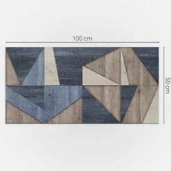 Panneau Mural 100x50 cm Motif À Chevrons 1 pièce-Wallfluent Discount