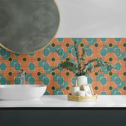 Panneau Mural 100x50 cm Triangles Géométriques Dans L'agencement 1 pièce-Wallfluent Clearance