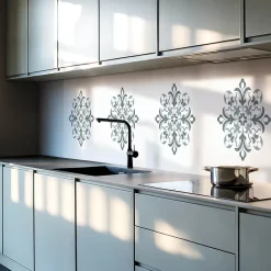 Wallfluent Panneau Mural 120x60 cm Motif Floral Orné 1 pièce