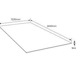 Panneau OSB 3 - 244 x 122 cm, ép.9 mm (vendu au panneau)