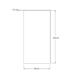 Foge Panneau OSB-3 blanc 122 x 60 x 1,5 cm
