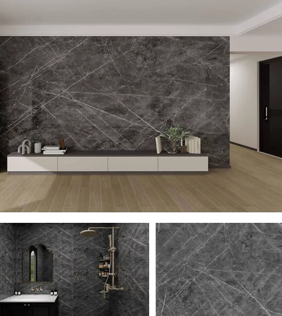 Panneau PVC Adhésif Marbre Gris-Wall Fashion Outlet