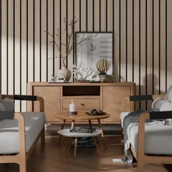 Panneau tasseau décoratif Maya en MDF effet frêne 275X60CM ép.14mm-Radex New