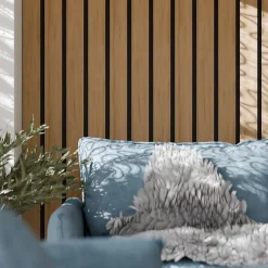 Panneau tasseau décoratif Maya en MDF effet chêne 275X60CM ép.14mm-Radex Discount