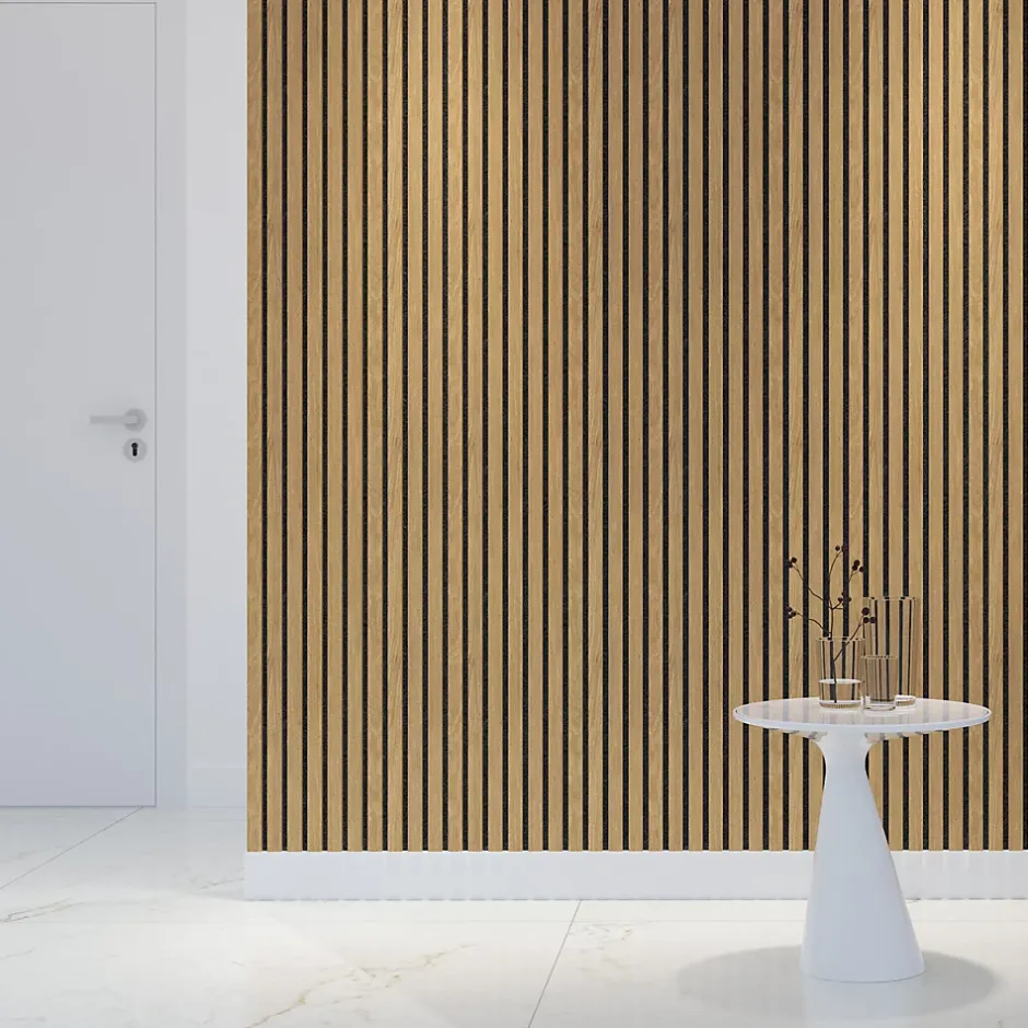 Panneau tasseau décoratif en MDF noir 60 x 280 cm- New