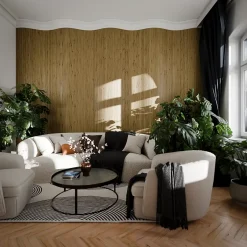 Radex Panneau tasseau flexible MDF Ella effet chêne clair 275X60 cm