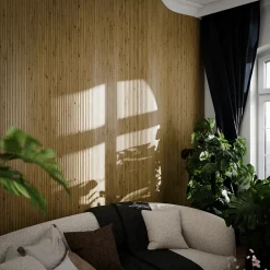 Radex Panneau tasseau flexible MDF Ella effet chêne clair 275X60 cm