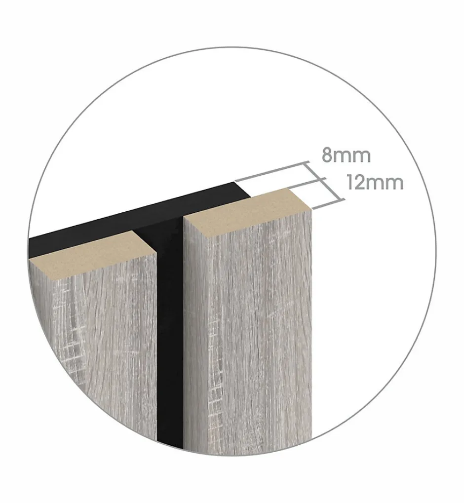 Panneau tasseau MDF coloris chêne blanc 280 x 90 cm-Foge New