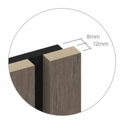 Panneau tasseau MDF coloris chêne sombre 280 x 60 cm-Foge Discount