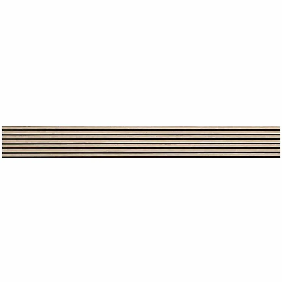 Panneau tasseaux bois 250 x 30 x 1,4 cm décor chêne / fond rigide noir - 0,75m²-Decoon Hot