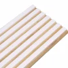 Panneau tasseaux bois 250 x 30 x 1,4 cm décor blanc / fond rigide chêne - 0,75m²-Decoon Outlet