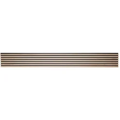 Panneau tasseaux bois 250 x 30 x 1,9 cm - décor chêne clair fond noir - 0,75m²-Decoon New