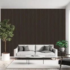 Kosmi Panneaux Acoustiques Décoratifs en MDF Lot de 4, Acacia, 240x60cm