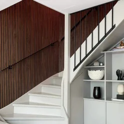 Kosmi Panneaux Acoustiques Décoratifs en MDF Lot de 4, Acacia, 240x60cm