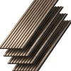 Panneaux Acoustiques Décoratifs en MDF Lot de 4, Noyer, 240x60cm-Kosmi New