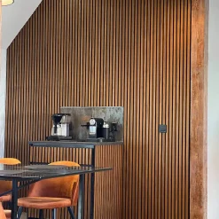 Panneaux Acoustiques Décoratifs en MDF Lot de 4, Teck, 240x60cm-Kosmi Clearance