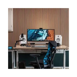 Panneaux Acoustiques Décoratifs en MDF Lot de 4, Teck, 240x60cm-Kosmi Clearance