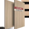 Panneaux acoustiques modernes aspect bois en MDF 120 x 60 x 2,1 cm-Tectake