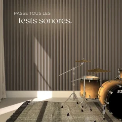 Panneaux acoustiques modernes aspect bois en MDF 120 x 60 x 2,1 cm-Tectake Outlet