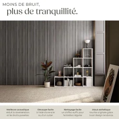 Panneaux acoustiques modernes aspect bois en MDF 120 x 60 x 2,1 cm-Tectake Hot