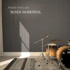 Panneaux acoustiques modernes aspect bois en MDF 120 x 60 x 2,1 cm-Tectake Hot