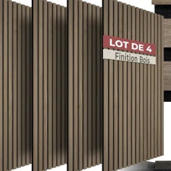 Tectake Panneaux acoustiques modernes aspect bois en MDF 120 x 60 x 2,1 cm