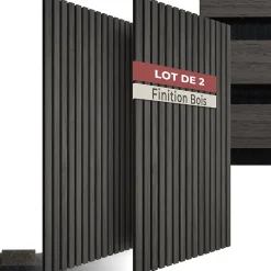 Panneaux acoustiques modernes aspect bois en MDF 120 x 60 x 2,1 cm-Tectake Discount