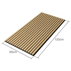 Neu.Holz Panneaux acoustiques Vang lot de 12 panneaux effet chêne foncé