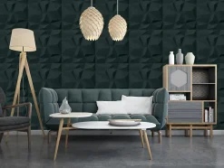 Panneaux de plafond et panneaux muraux 3D Bursztyn Vert 2 m²/ 8pièces-Deccart Best