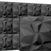 Deccart Panneaux de plafond et panneaux muraux Decoratif 3D Bursztyn Noir 5m² / 20pièces