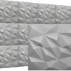 Deccart Panneaux de plafond et panneaux muraux Decoratif 3D Brylant Gris 8m² / 32pièces
