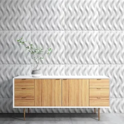 Panneaux de plafond et panneaux muraux Decoratif 3D Ogien Blanc 2m² / 8pièces-Deccart