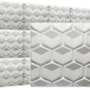Deccart Panneaux de plafond et panneaux muraux Decoratif 3D Honey Blanc 12m² / 48pièces