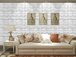 Deccart Panneaux de plafond et panneaux muraux Decoratif 3D Tears Blanc 2m² / 8pièces