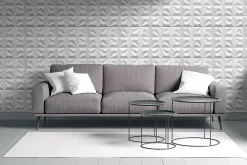 Deccart Panneaux de plafond et panneaux muraux Decoratif 3D Tears Blanc 2m² / 8pièces