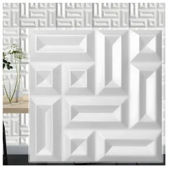 Deccart Panneaux de plafond et panneaux muraux Decoratif 3D Sqaure 2m² / 8pièces