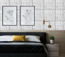 Deccart Panneaux de plafond et panneaux muraux Decoratif 3D Sqaure 2m² / 8pièces