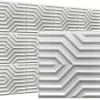 Deccart Panneaux de plafond et panneaux muraux Decoratif 3D Zyg Zak Blanc 8m² / 32pièces