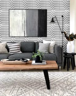 Deccart Panneaux de plafond et panneaux muraux Decoratif 3D Zyg Zak Blanc 8m² / 32pièces