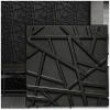Deccart Panneaux de plafond et panneaux muraux Decoratif 3D Onyx Noir 2m² / 8pièces