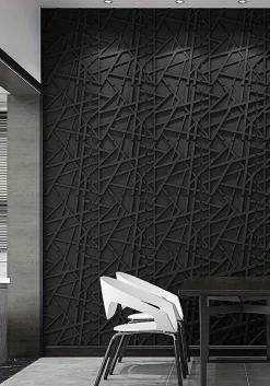 Deccart Panneaux de plafond et panneaux muraux Decoratif 3D Onyx Noir 2m² / 8pièces
