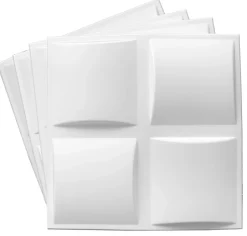 Panneaux de plafond et panneaux muraux Decoratif 3D Pled Blanc 8m² / 12pièces-Deccart New