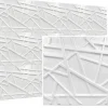 Panneaux de plafond et panneaux muraux Decoratif 3D Line Blanc 5m² / 20pièces-Deccart Clearance