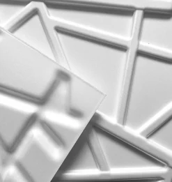 Panneaux de plafond et panneaux muraux Decoratif 3D Line Blanc 5m² / 20pièces-Deccart Clearance