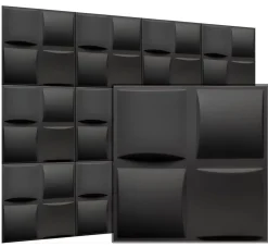 Panneaux de plafond et panneaux muraux Decoratif 3D Pled Noir 12m² / 48pièces-Deccart Sale