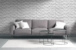 Panneaux de plafond et panneaux muraux Decoratif 3D Topaz Blanc 2m² / 8pièces-Deccart Clearance