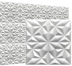 Deccart Panneaux de plafond et panneaux muraux Decoratif 3D Onyx Blanc 5m² / 20pièces