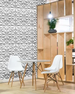 Deccart Panneaux de plafond et panneaux muraux Decoratif 3D Onyx Blanc 5m² / 20pièces