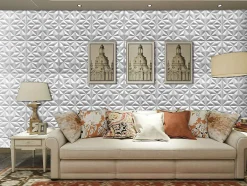 Deccart Panneaux de plafond et panneaux muraux Decoratif 3D Onyx Blanc 5m² / 20pièces